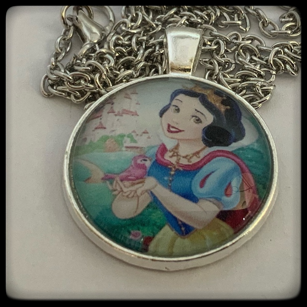 🆕 ✅ GLASS CABOCHON CHAIN NECKLACE